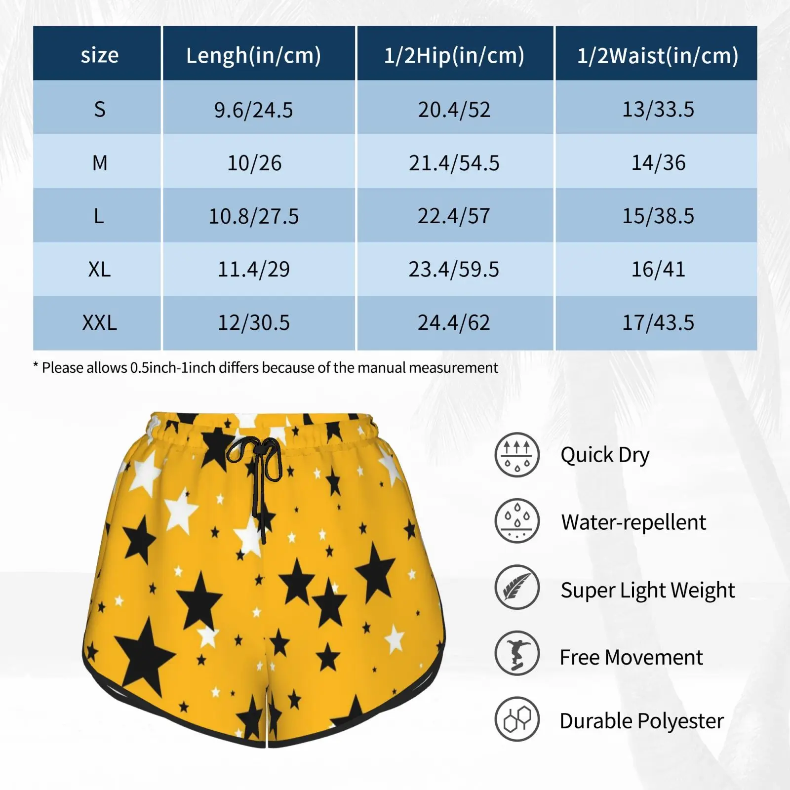 

Wolves Stars Swim Shorts Women Beach Shorts Colours Football Footy Sport Soccer Park Pattern Stars