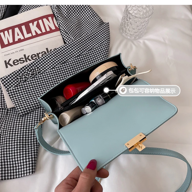 

Niche Design Popular Handbags 2021 New Fashion Hot-selling Messenger Bag High-end Square Bag Shoulder Bag Width: 20cm