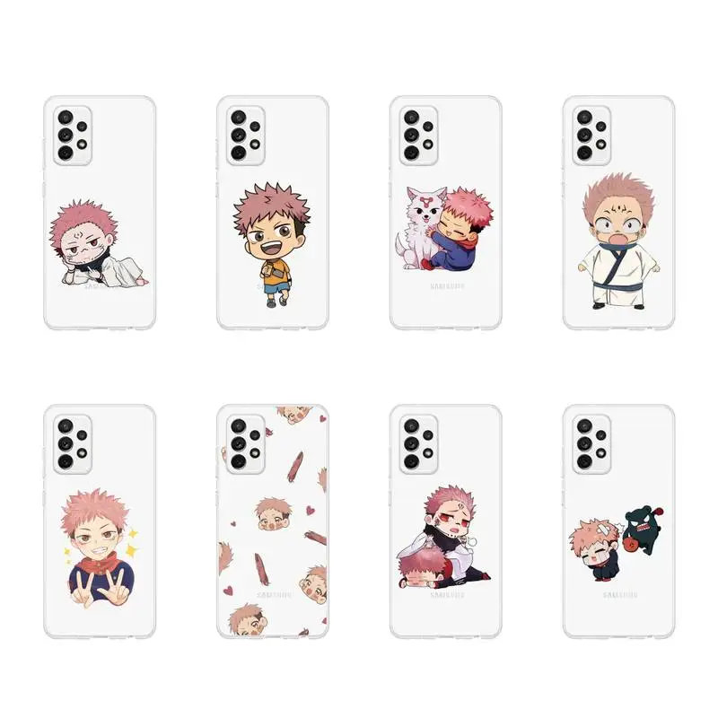 

Jujutsu Kaisen Yuji Itadori Phone Case Transparent For Samsung Galaxy A S Note 9 10 51 50 71 70 80 20 21 30s ultra plus