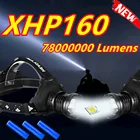 Налобный фонарь XHP160, светодиодный налобный фонарь высокой мощности, 2021, светильник заряжаемый налобный светильник онарь, налобный фонарь с зумом, Usb, 18650