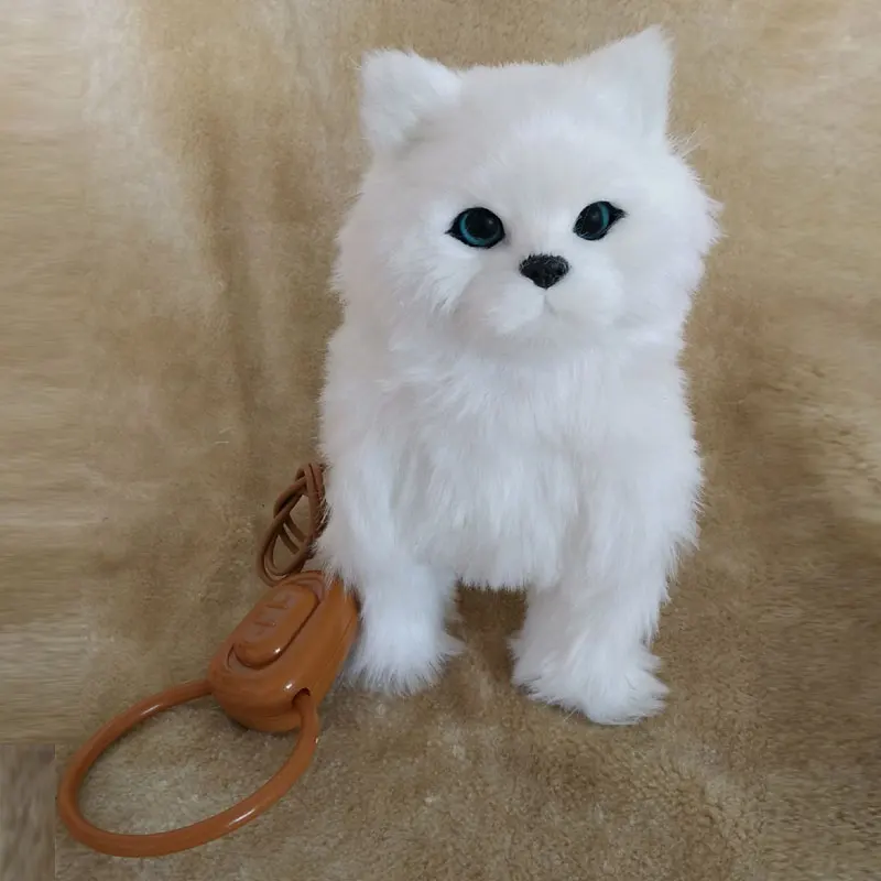 Электронная плюшевая игрушка для собак робот-кошка поет песни щенок поводок с