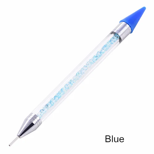Blue Высокое качество, Кристальный карандаш, стразы с плоской задней поверхностью, инструменты для самостоятельного изготовления бусин, шпильки, палочки для одежды, алмазные палочки, er B1145 - Цвет: Blue