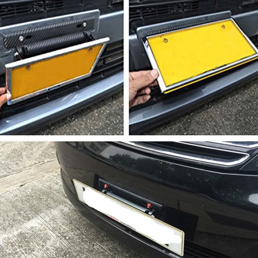 License Plate Frame Racing Holder Adjustable Bracket Car Styling Carbon Fiber U.S. Regulations | Автомобили и мотоциклы