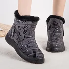 Женские зимние ботинки, теплые плюшевые ботинки до щиколотки, водонепроницаемые, большие размеры 43