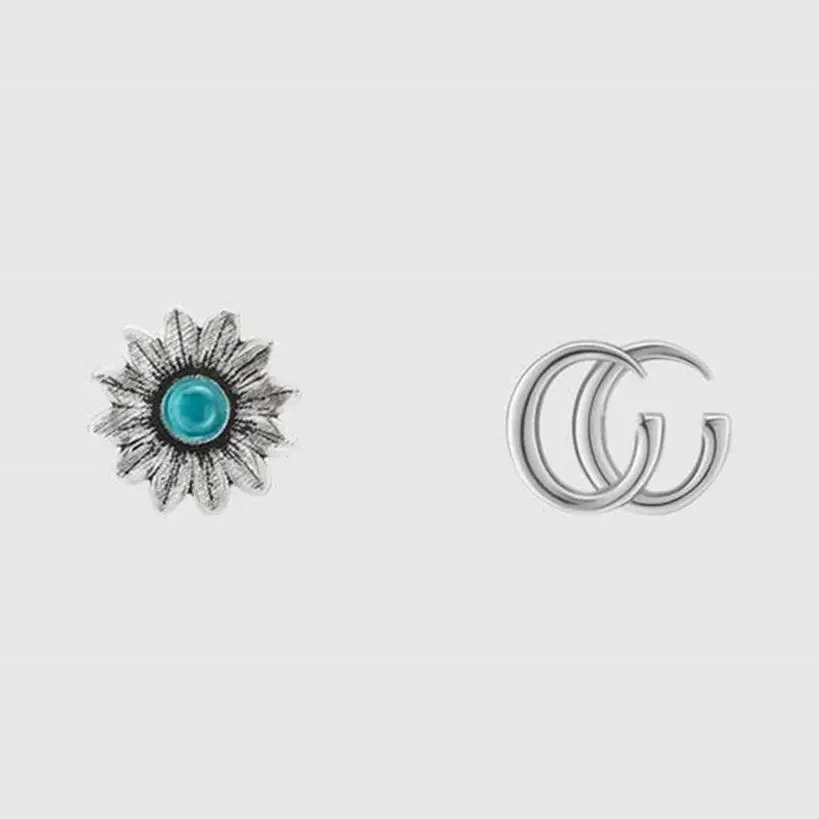 

S925 pure silver classic couple stud earrings 2021 tide restoring ancient ways