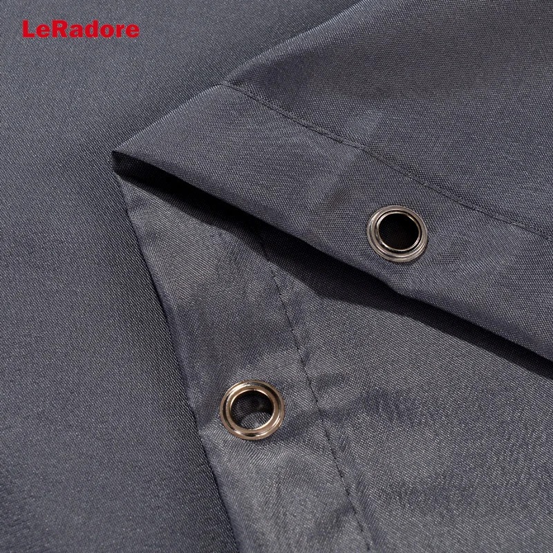 Роскошные утолщенные темно серые однотонные занавески для душа гостиницы