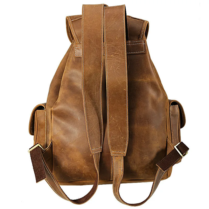 Винтажные сумки Timerey из воловьей кожи унисекс мужские рюкзаки высшего качества