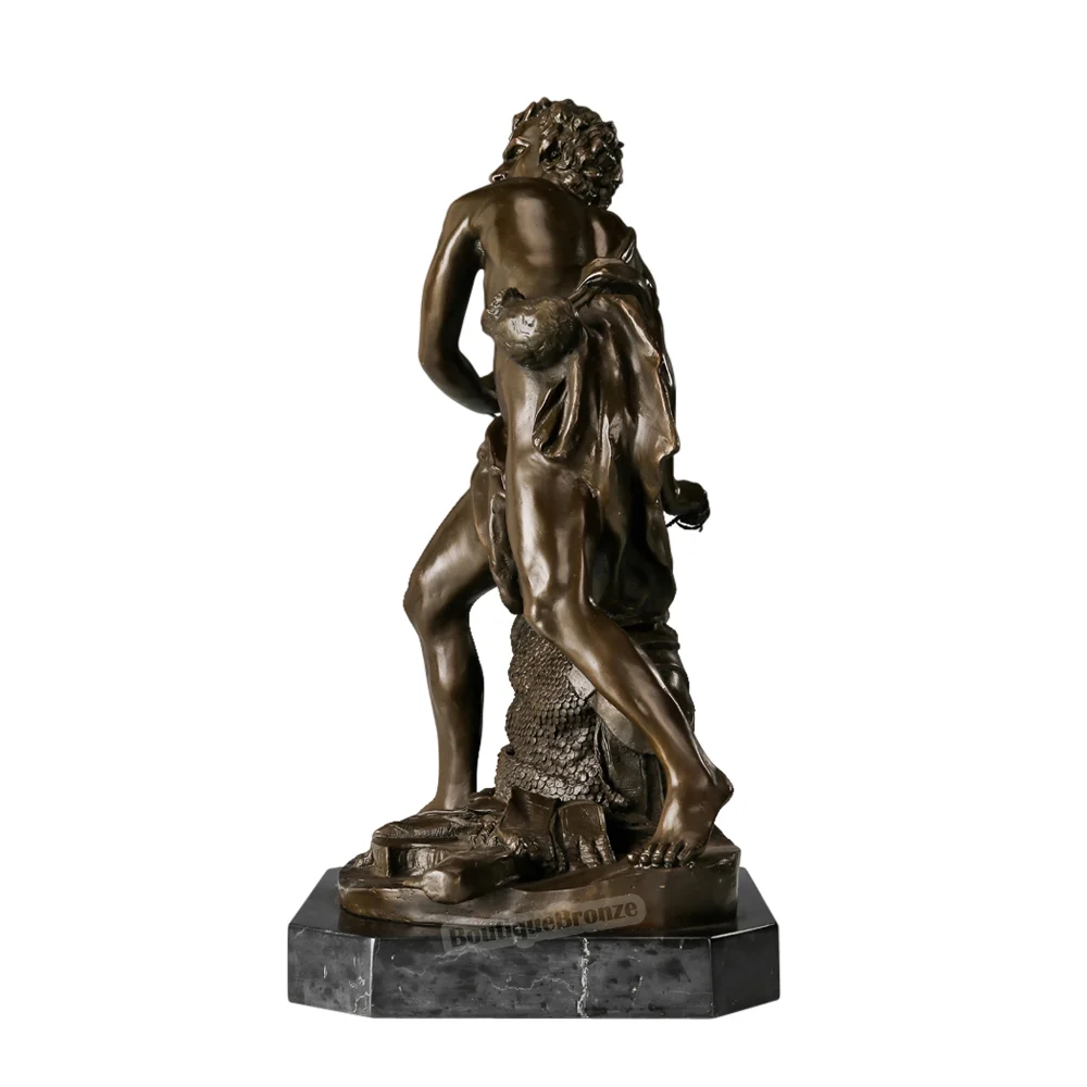 

Classical Sculpture David Statue by Italian Famous Sculptor Bernini Bronze Replica Vintage Art Home Decor Collection