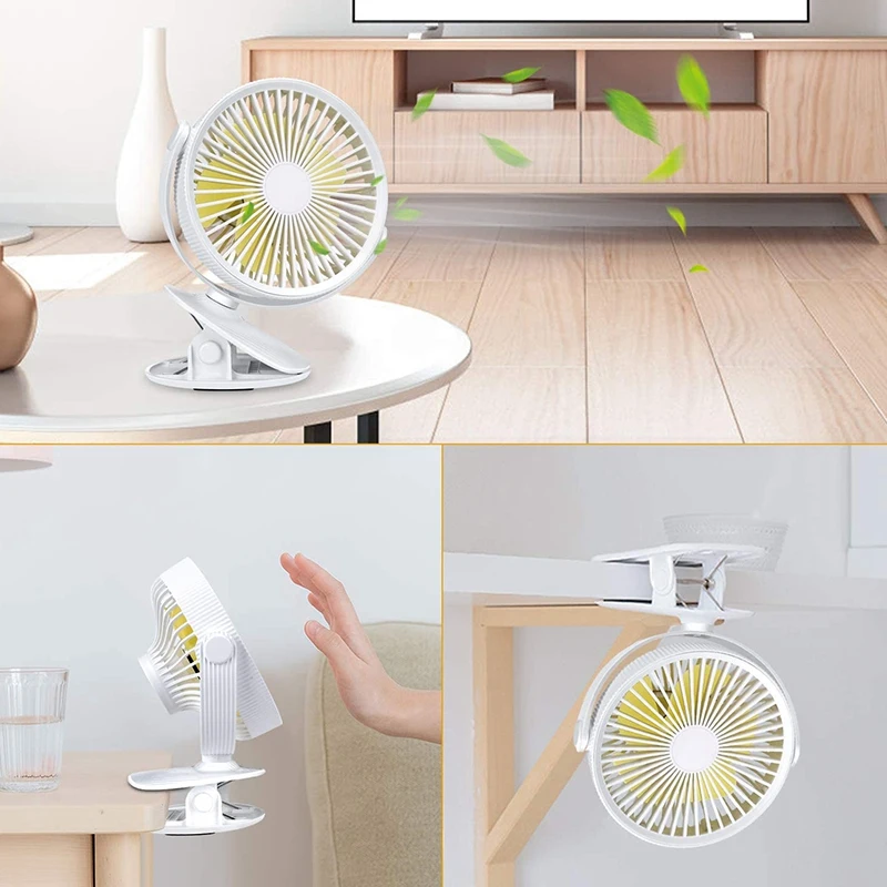 Вентилятор с зажимом для коляски вентилятор перезаряжаемой батареей