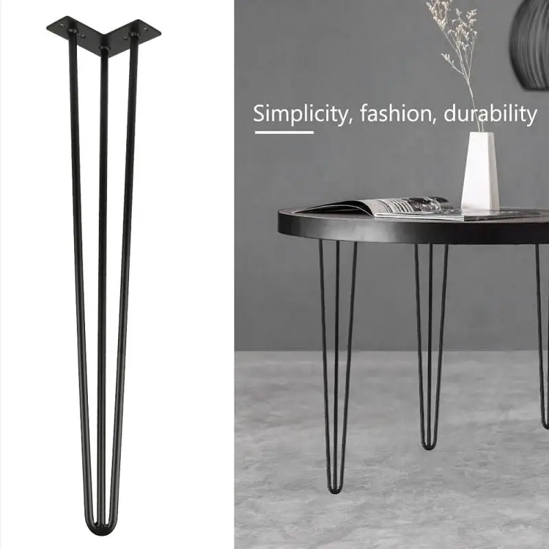 

4PCS 76cm Steel Table Leg Leveling Feet Table Desk Black Bedroom Kitchen Living Room Cabinet Legs DIY Furniture Accesories HWC