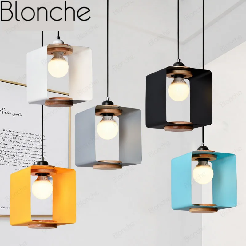 Современная подвеска в виде кубика огни скандинавские промышленные меняющие