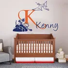 Пользовательское имя динозавр животное Настенная Наклейка для мальчика комната Детская комната персональное имя Динозавр Парк Юрского периода Настенная Наклейка с животными винил