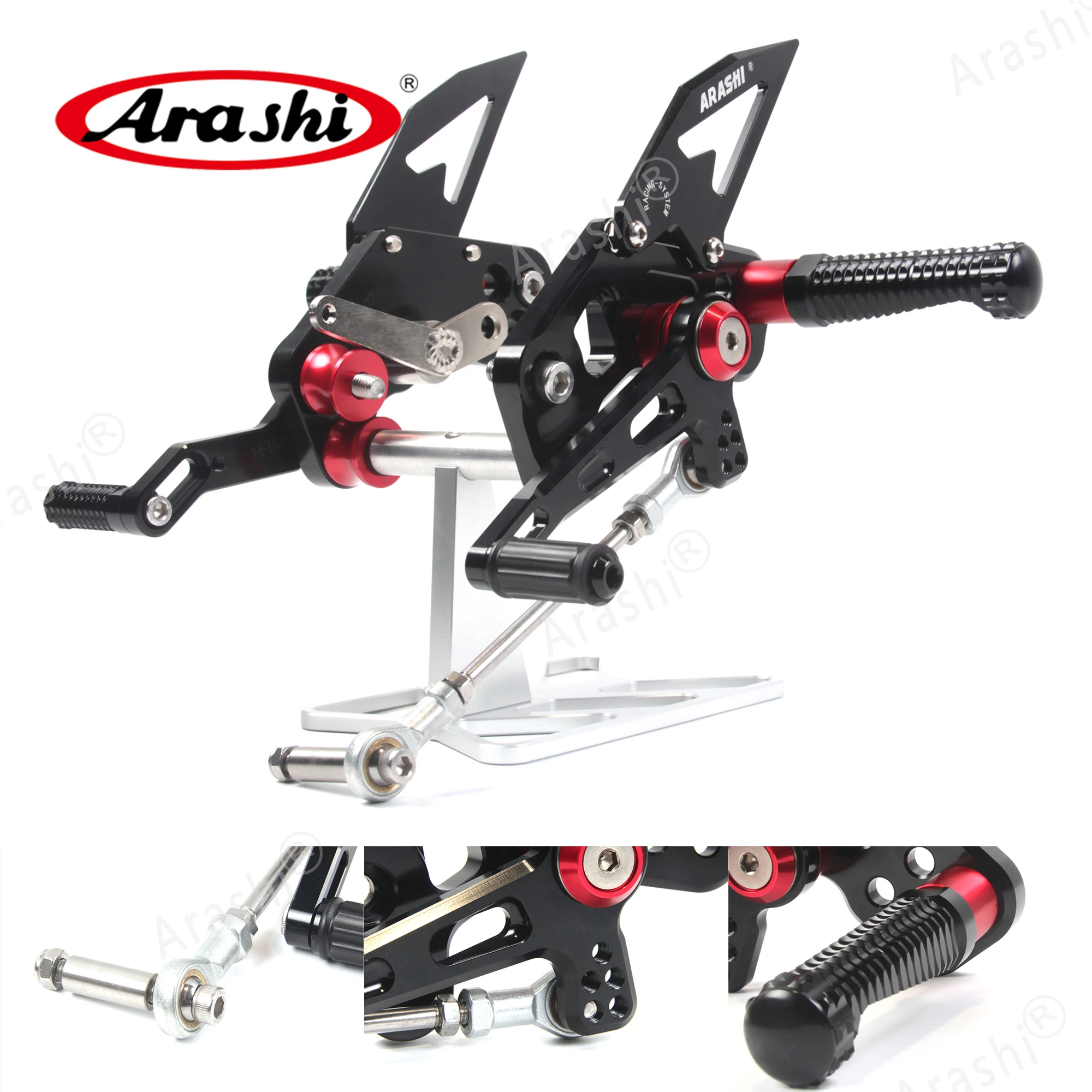 Arashi Z 125 Pro CNC Adjustable Rearset For KAWASAKI Z125 Z125-Pro 2016 2017 2018 2019 2020 2021 Footrest Foot Pegs Motorcycle | Автомобили