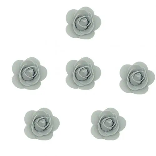 Grey 500 шт Пена розы 3,5 см PE искусственный цветок? Для рукоделия Медведь кукла плюшевый мишка для свадьбы плесень PE Роза аксессуары в виде мишки Декор Валентина G - Цвет: Grey