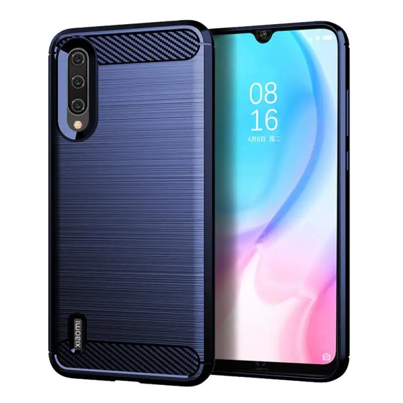 

Millet CC9E Mobile Phone Cases Shell Millet CC9E Protective Sleeve Brushed Carbon Fiber Pattern Silicone Anti-fall Soft