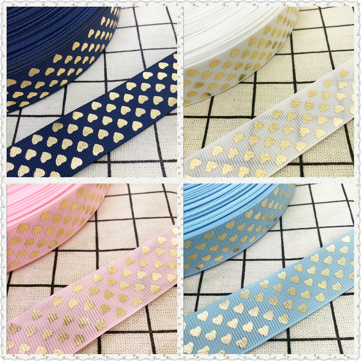 Новинка DIY 5 ярдов 25 мм позолоченная корсажная лента в форме сердца бант для волос