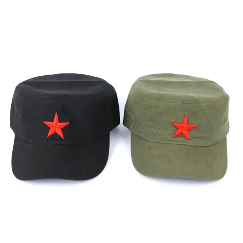 

Red Stars Army Cap Hats for Men, Party Knights Army Caps Military Army Mens International Brigades Cool Flat
