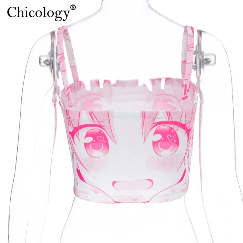 Женский короткий топ в стиле Харадзюку с милым неоновым принтом | Женская одежда