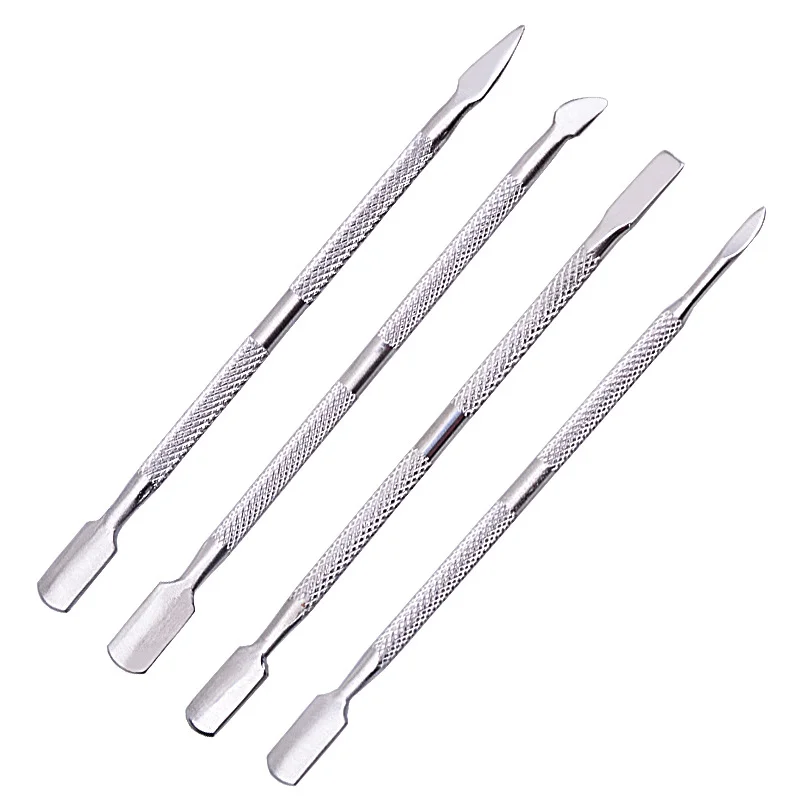 

Stainless Steel Nail Dead Skin Push Double Head Nail Trimmer Cuticle Pusher UV Gel Nail Polish Manicure Care Tools