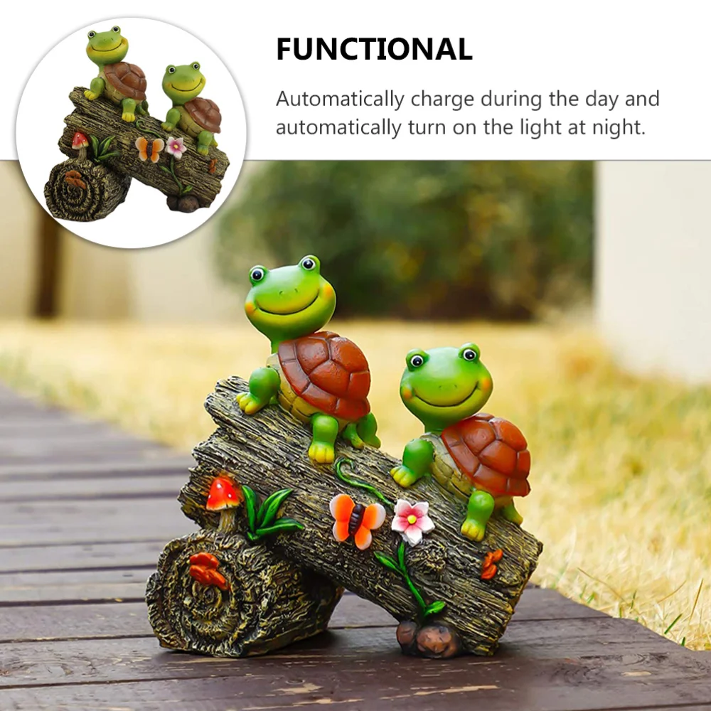 

Turtles Shape Statue Solar Light Creative Garden Lamp Adorable Landscape Lamp