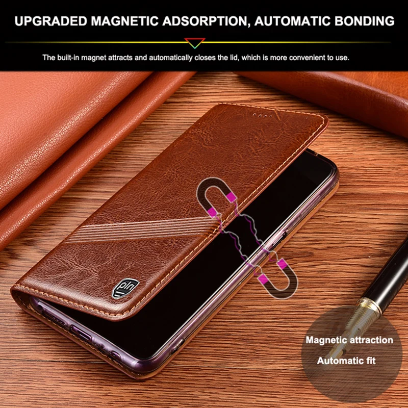 Retro Genuine Leather Case Cover for Nokia 1 2 3 5 6 7 8 Sirocco Plus 9 PureView Magnetic Phone Flip Cover