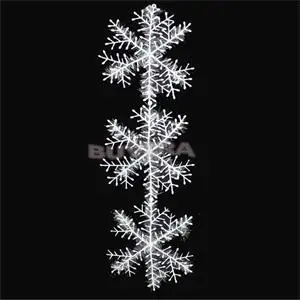 

Christmas Ornament 3pcs/15pcs/30pcs White Plastic Christmas Snowflake Christmas Tree /window Christmas Decorations