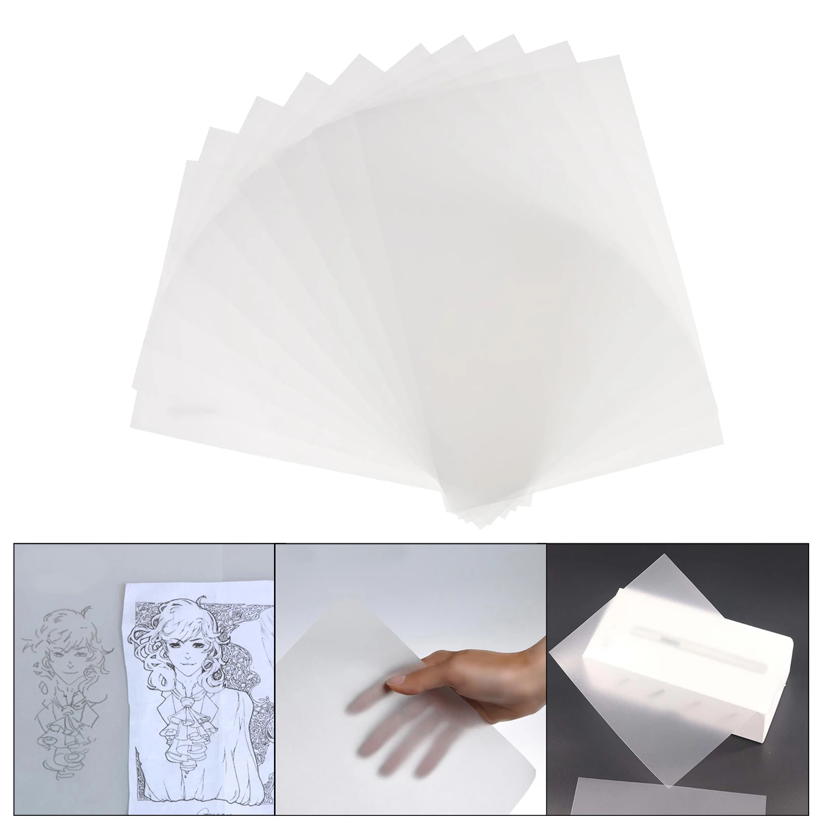 

12 Sheets Translucent Tracing Paper 15x18cm for Sketching Drawing Printing