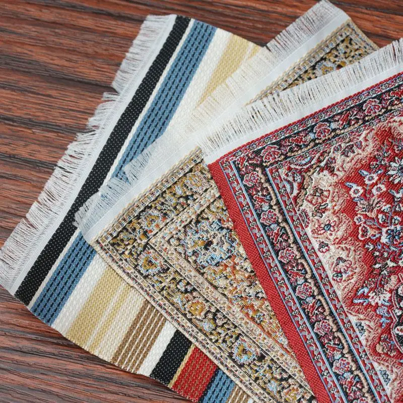 

Kawaii Woven Rug Floor Carpet Dolls House Miniatures Coverings Floor Toys Gifts Furniture For Dollhouse