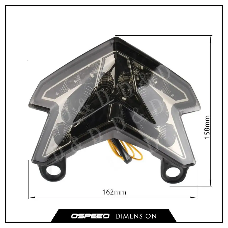 

For Kawasaki Z125 PRO Z800 ZX6R Ninja 636 2013-2019 Motorcycle Rear Brake Taillight Indicator Turn Signals Light Integrated