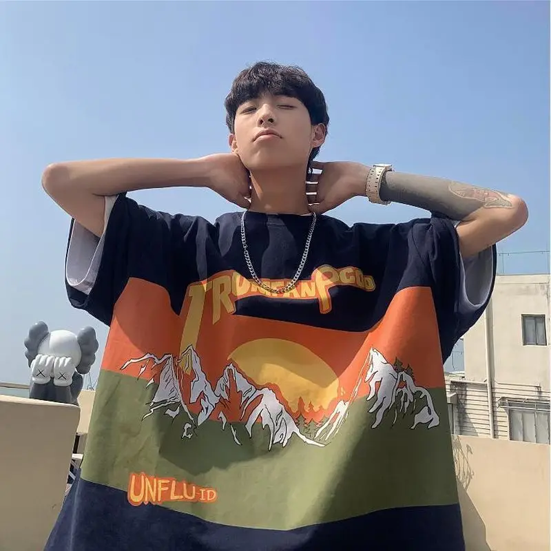 

Harajuku t-shirts summer women casual USA area printed tops tee short sleeve plus size streetwear t-shirt oversized men clothes