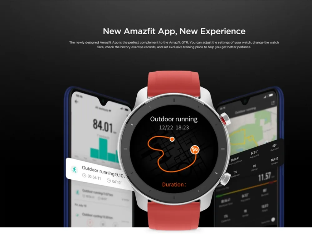 Huami Смарт-часы Amazfit GTR 42 мм amoled Huami Gtr 5ATM водонепроницаемые Смарт-часы 24 дня батарея AMOLED экран 12 спортивных режимов