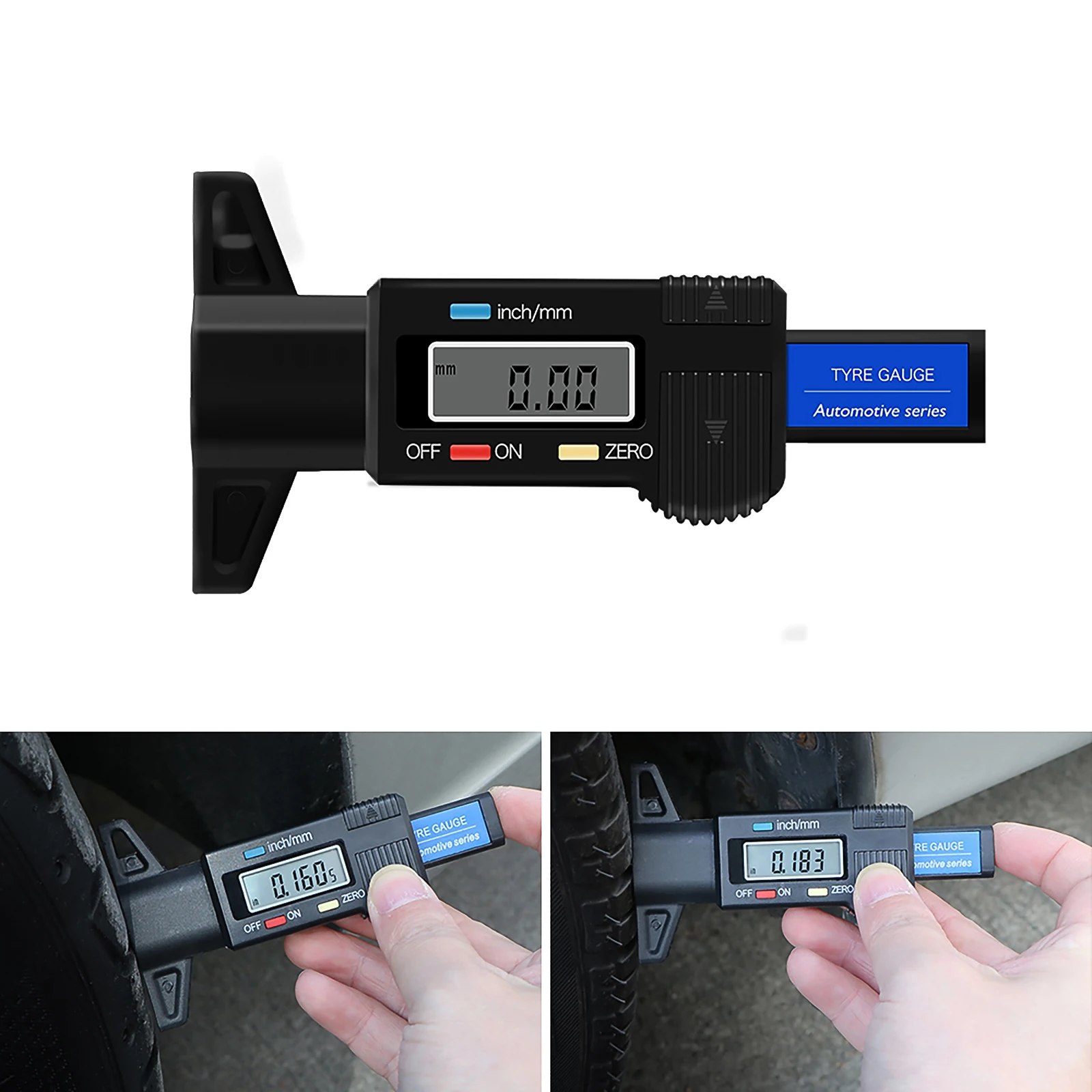 Цифровой глубинный Калибр со светодиодный светильник кой инструмент для