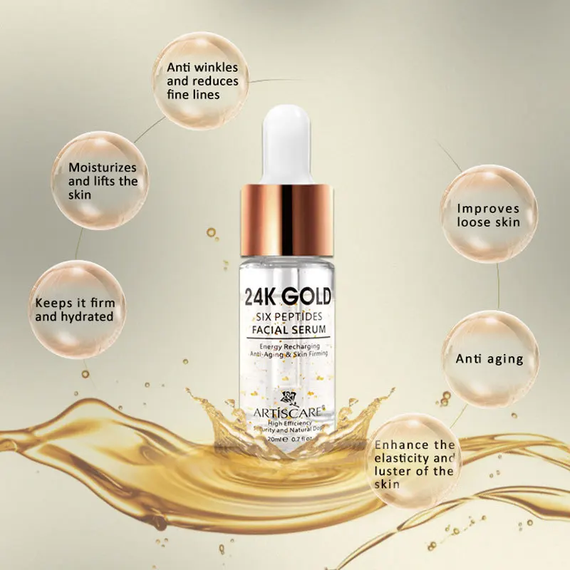 Эссенция 24K Gold Tense Moisture Pure Six сыворотка с пептидами Антивозрастная Золотая