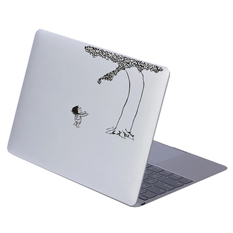 Забавная частичная наклейка для ноутбука Apple Macbook, наклейка Air retina Pro 11, 13, 15, черная мультяшная наклейка для компьютера, ноутбука s