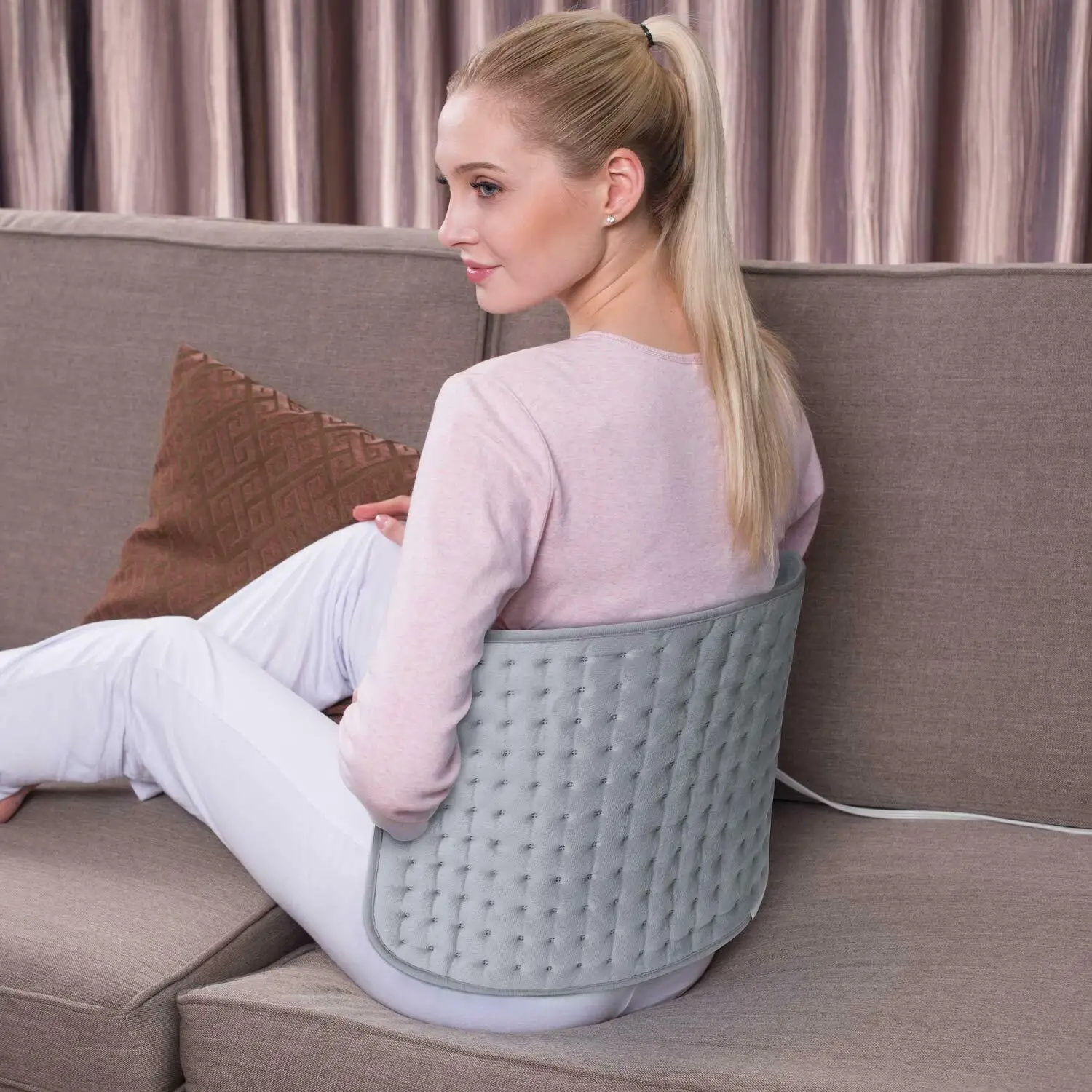 

Electric Heating Pad for Abdomen Waist Back Pain Relief Winter Warmer 3 Heat Controller Therapy Pad Electric Blanket EU Plug