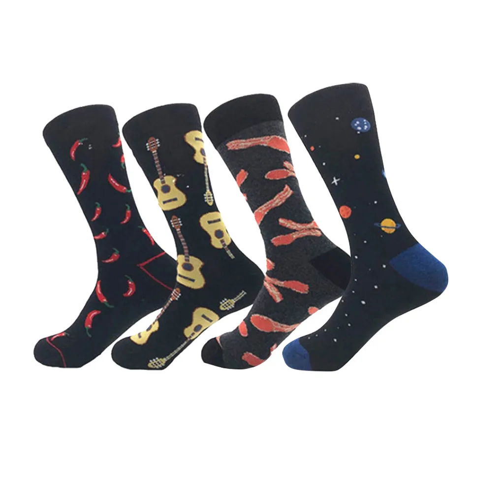 Модные мужские и женские повседневные хлопковые носки унисекс с принтом кота