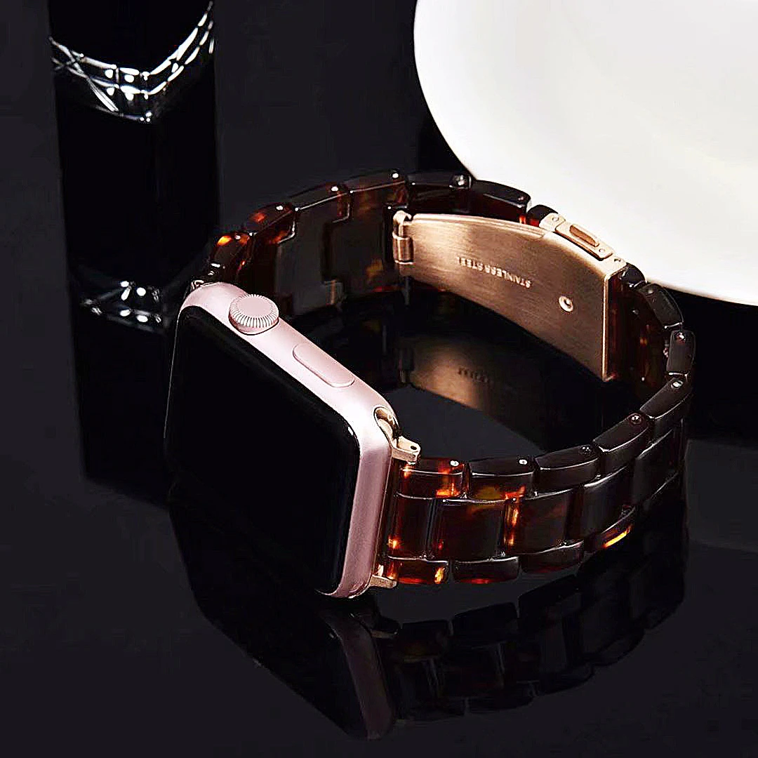 Resin strap For Apple Watch 44mm band iwatch Series 5 4 3 2 1 Wrist watch Accessories 42mm loop 38mm bracelet Replacement 40mm