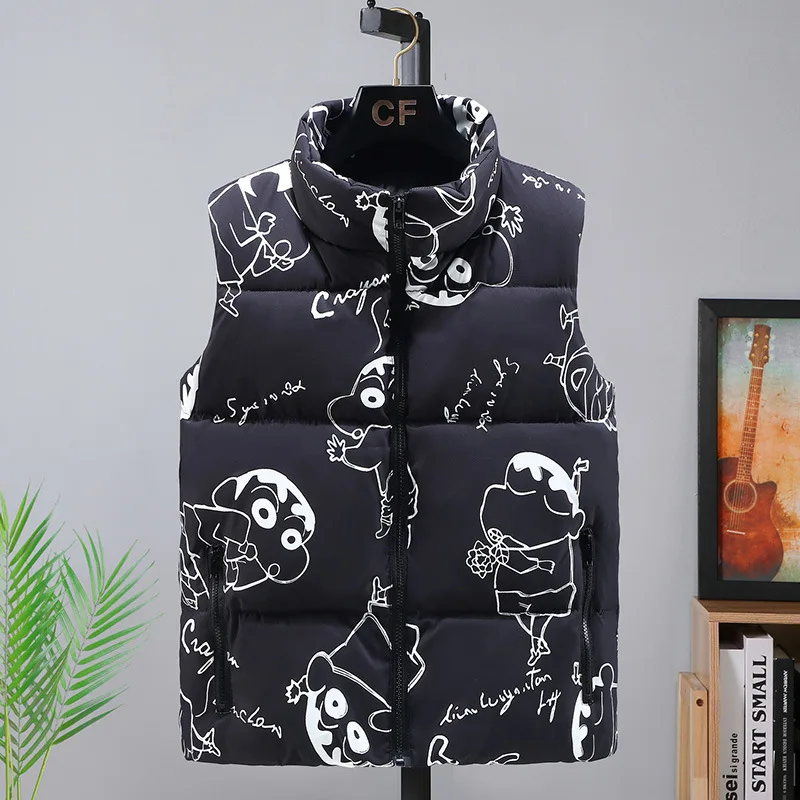 Зимние жилеты с хлопковой подкладкой женский корейский жилет свободного кроя