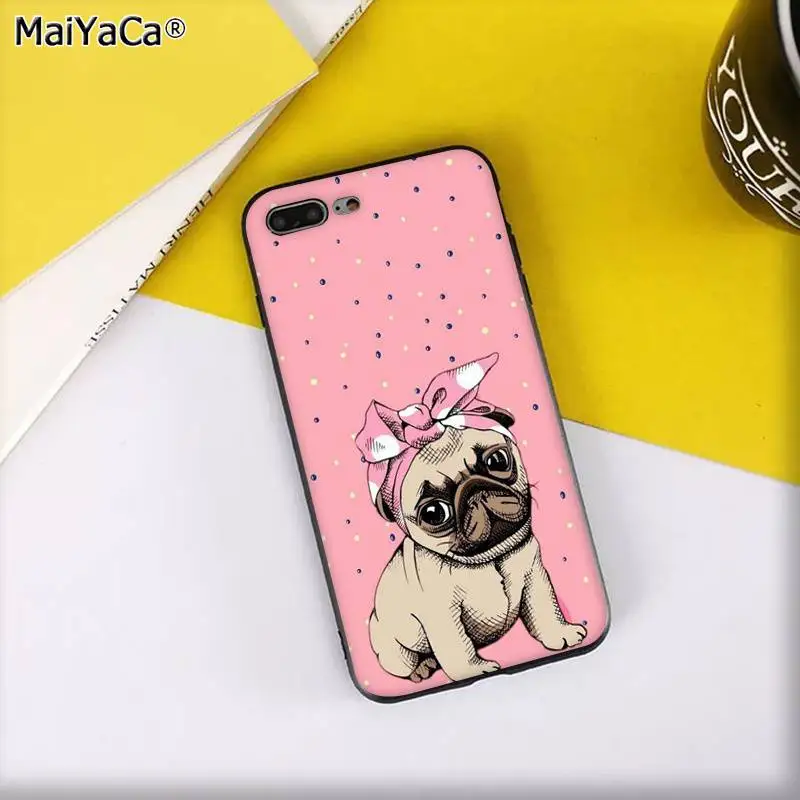 MaiYaCa Frenchies Симпатичный щенок мопс-бульдог Новинка чехол для телефона Fundas чехол для iPhone 11 pro XS MAX 8 7 6 6S Plus X 5 5S SE XR - Цвет: A2