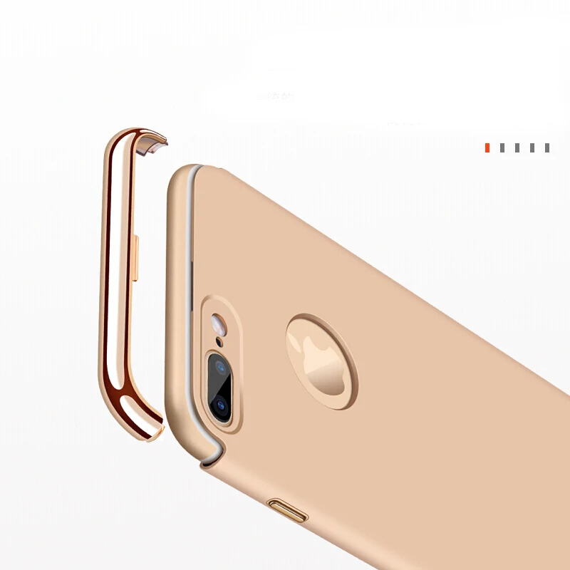 Чехол для iPhone 7 8 Plus, роскошный Ультратонкий жесткий защитный чехол Mofi 3 в 1, черный чехол для задней панели Чехол для iPhone 7 8 Plus