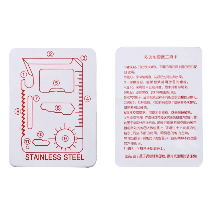 Stainless Steel Credit Card Survival Tool w/ Sleeve - Pack a little insurance in your pocket | Спорт и развлечения