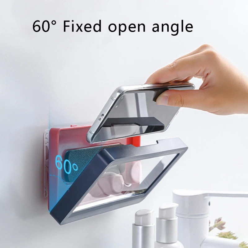 

Reliable pet supplies Wall-mounted waterproof phone case wall mount screen bathroom phone case shower room sealed storage box