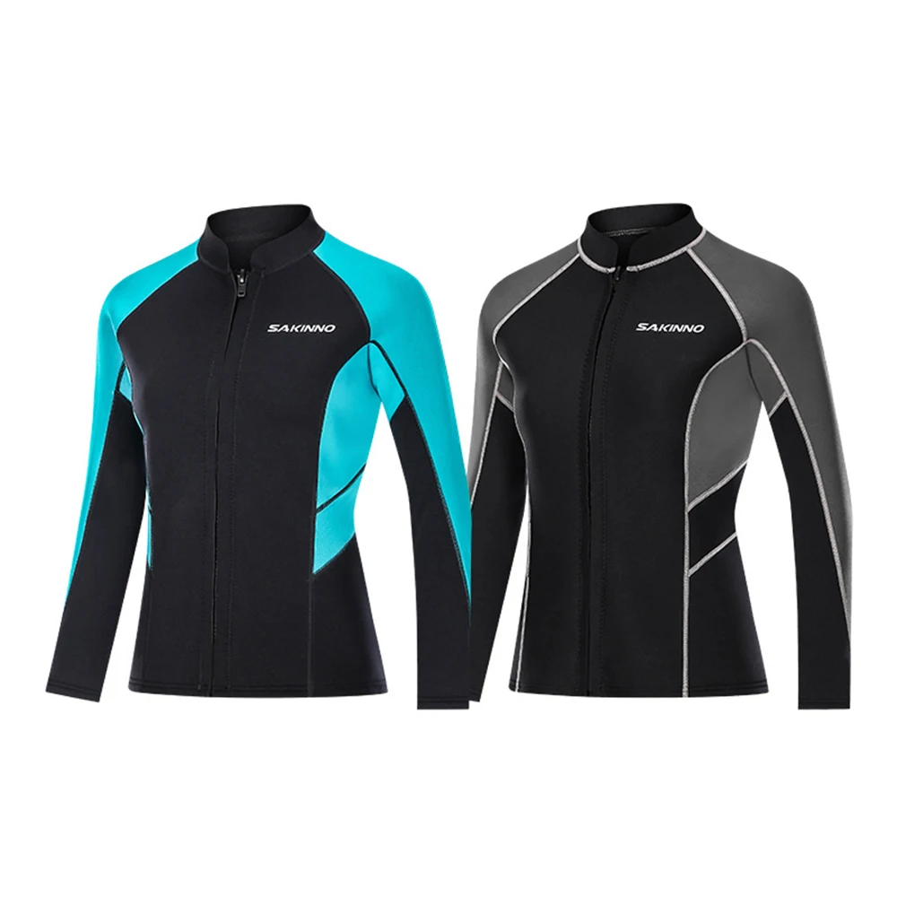 

2MM Neoprene diving suit women's split long-sleeved snorkeling top surfing warm swimsuit top snorkeling jacket