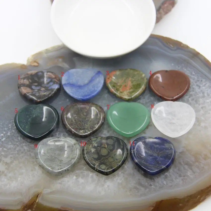 

Heart-shaped Quartz Of Worry Stone,Reiki Chakra Thumb Worry Stone,Stress Relief Gemstone,Healing Self Care Rubbing Stone