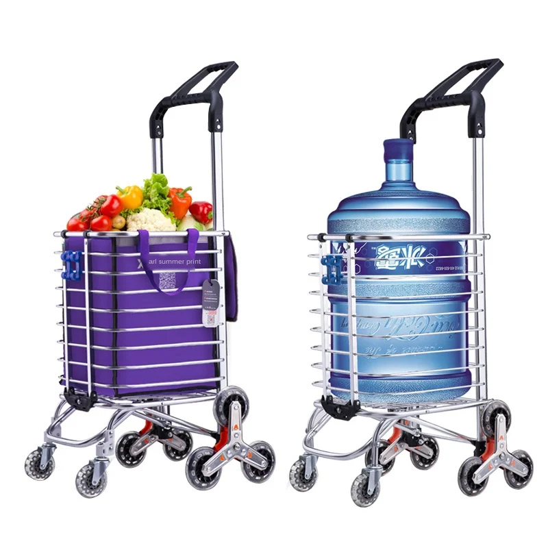 Купить еду автомобиль маленький тянуть водитель тележку подъем по лестнице