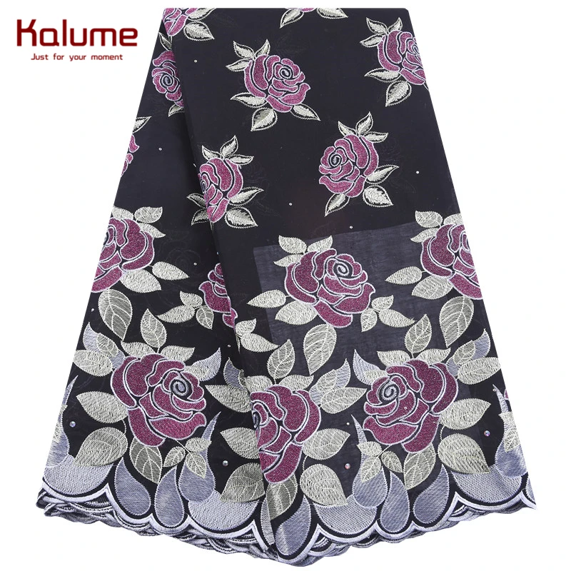 Kalume Новое поступление африканская кружевная ткань в розовом стиле нигерийская