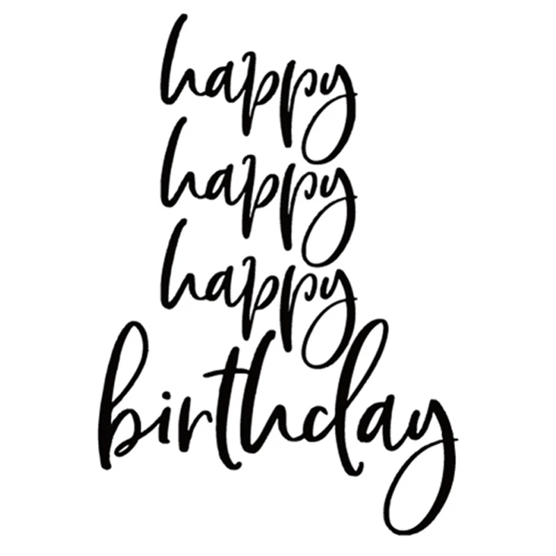 Прозрачные штампы AZSG на день рождения для скрапбукинга сделай сам/изготовления