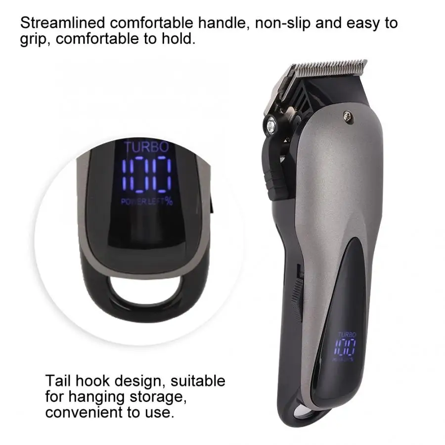 

Shaving Blades SHINON LED Adjustable Hair Clipper Trimmer Haircut Machine Electric Barber Hair Cutter Safety Razor