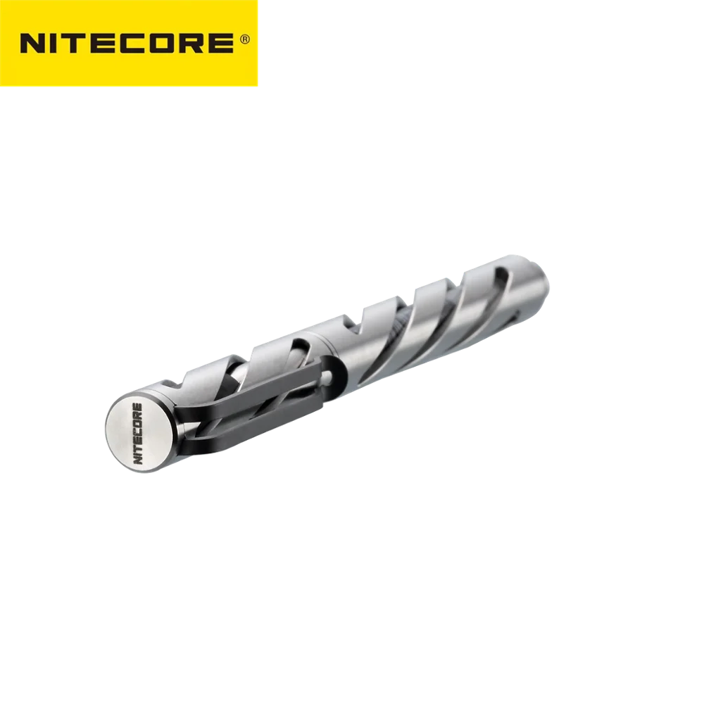 

NITECORE NTP10 Titanium Tactical Pen Hallow Carve Body Tungsten Steel Tapered Tip Matt Aluminum Alloy Pen Self-defense Case