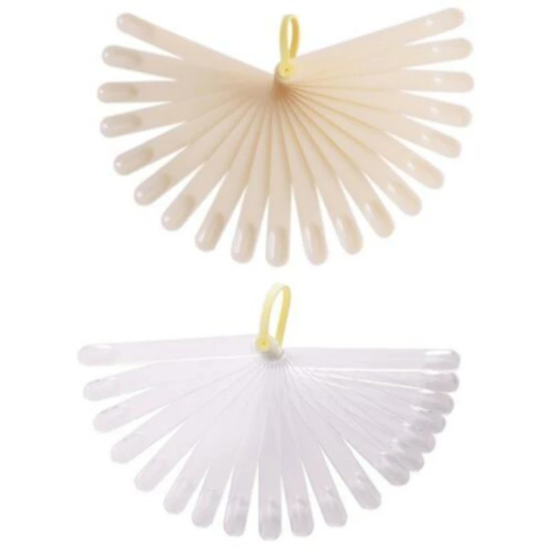 

20Pcs/Set Plastic Fan-shaped New DIY Gel Nails Color Card Manicure Nail Art Tool Practice for Pedicure Polish Color Plate